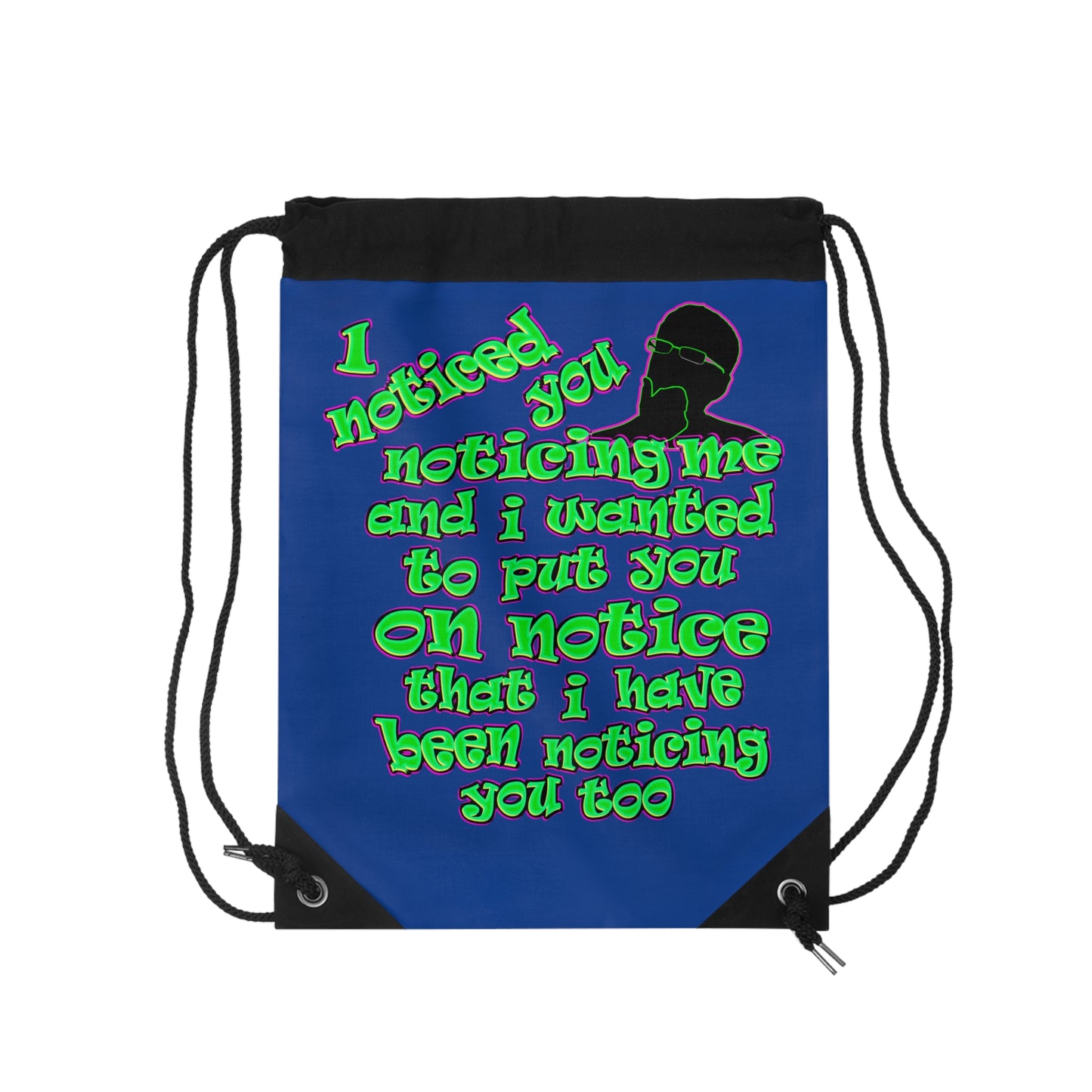 noticed you noticing - Drawstring Bag (dark blue)