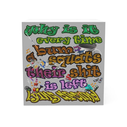 the bum's shit - note cube (light grey)