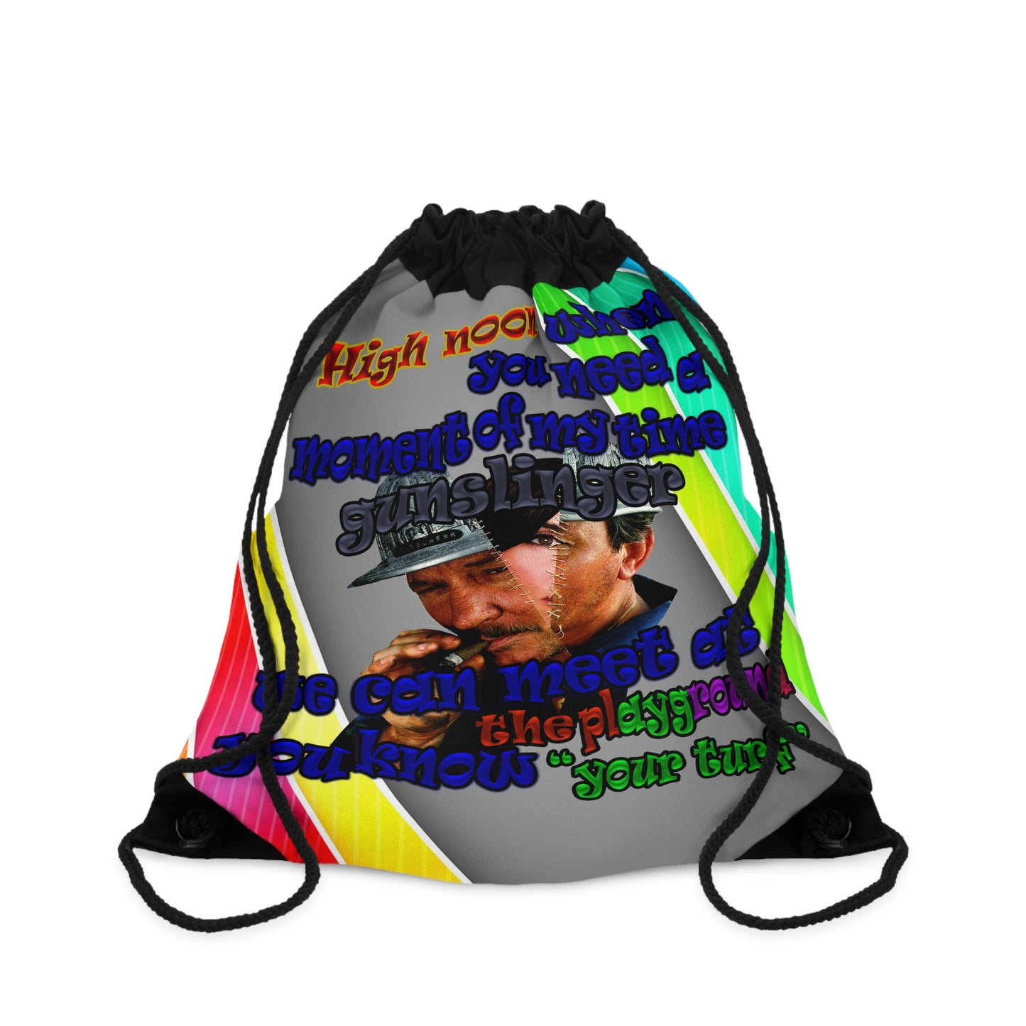 high noon - Drawstring Bag (rainbow split)