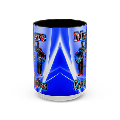 em cee squared - Accent Mug (blue-white wave)