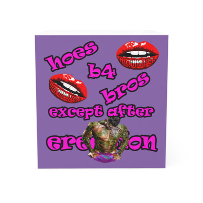 hoes b4 bros - note cube (light purple)