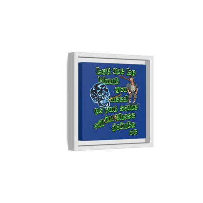 og - framed canvas art (dark blue)