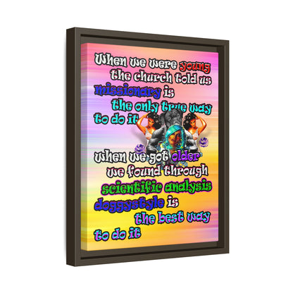 doggystyle - framed canvas art (color blur)