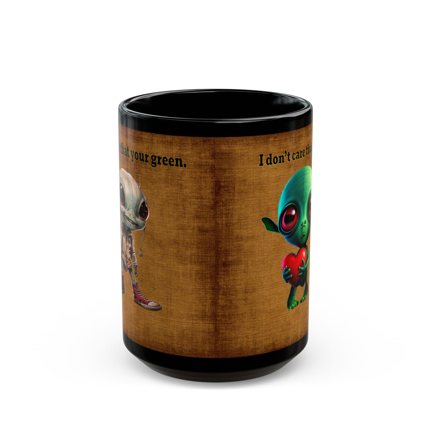 I don't care that your grey - Black Mug (brown papyrus)