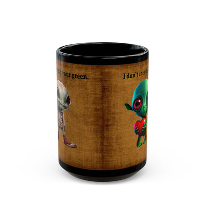 I don't care that your grey - Black Mug (brown papyrus)