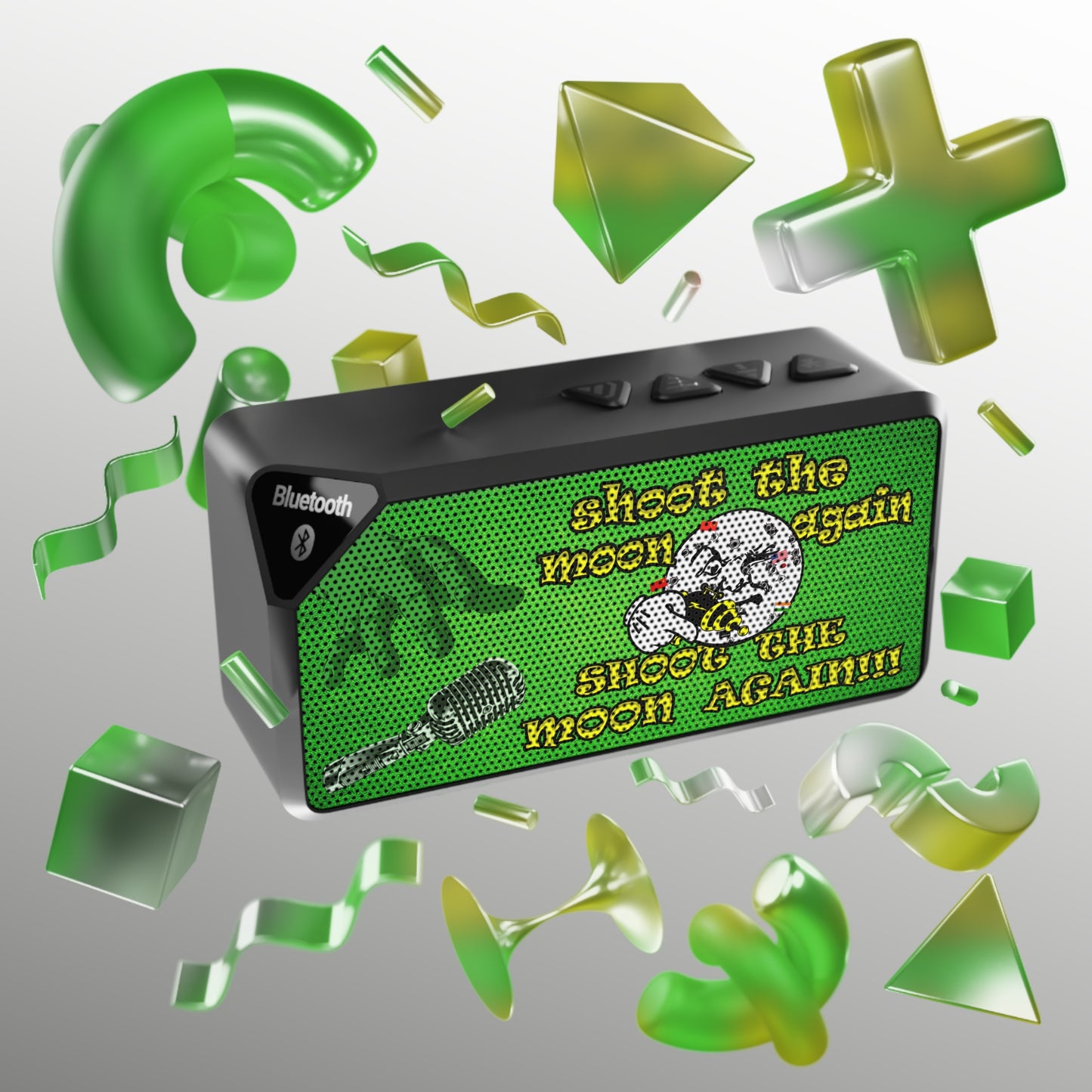 shoot the moon again - Jabba Bluetooth Speaker (green turf)