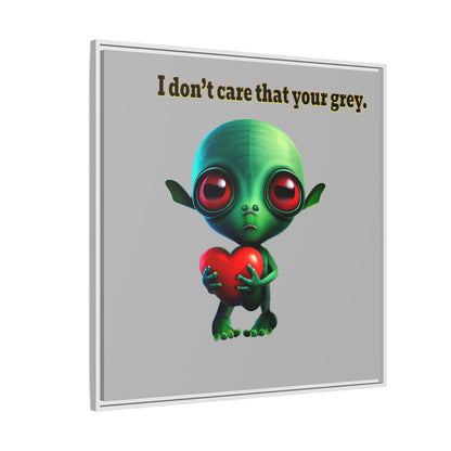 I don't care that your grey - framed canvas art (light grey)