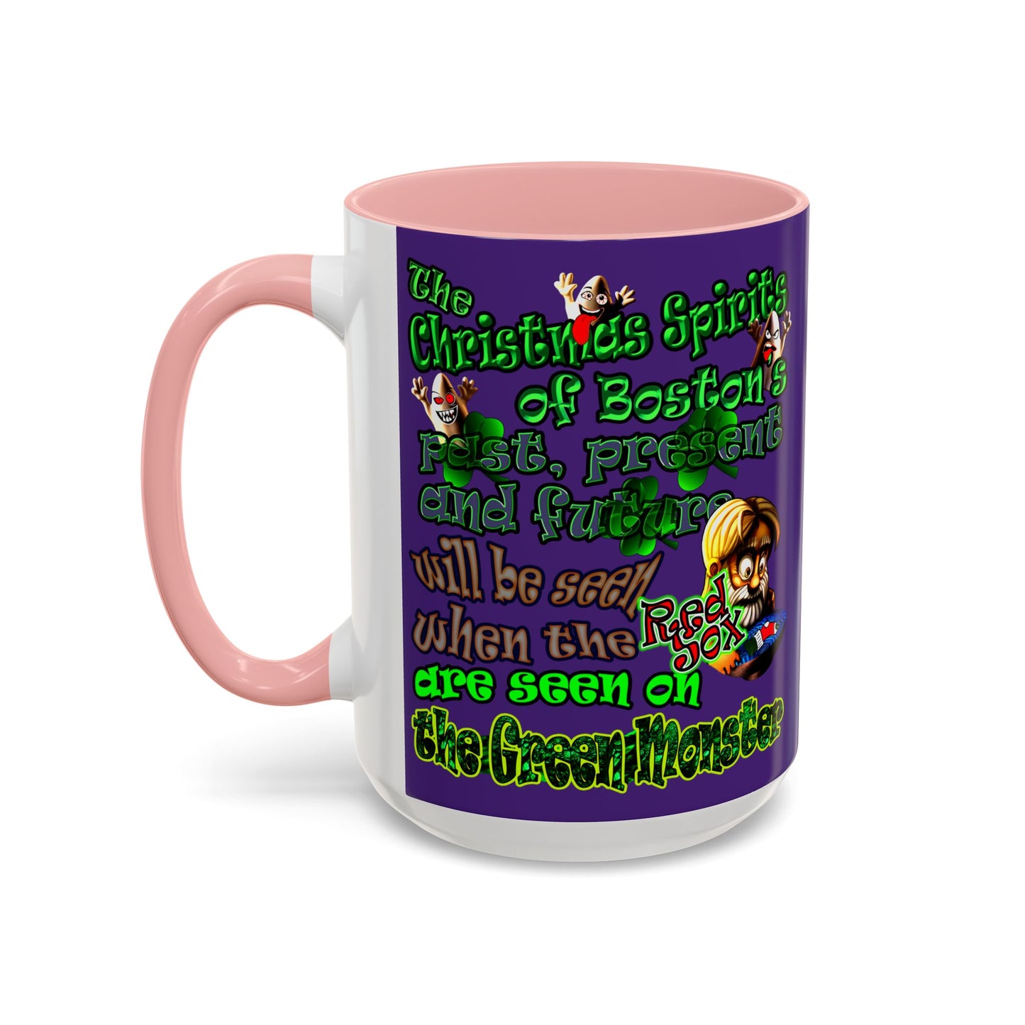 christmas spirits of boston - Accent Mug (purple)