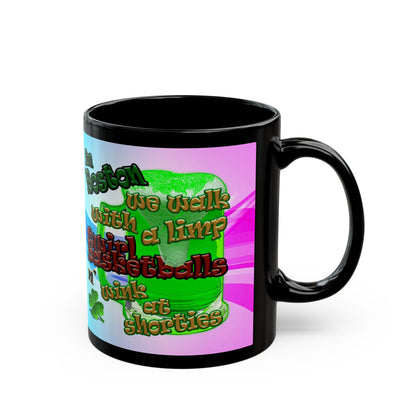 celtics logo - Black Mug (light blue-pink wave)