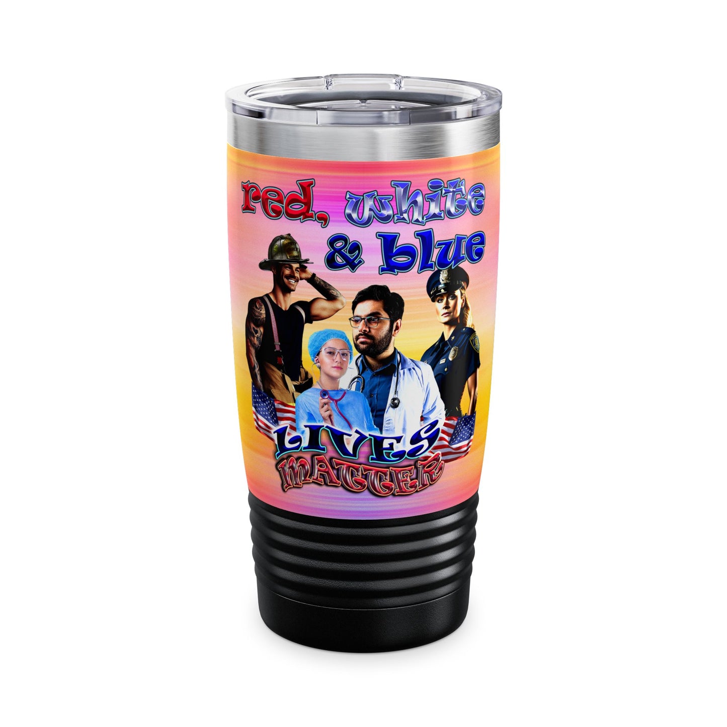 rw&b lives matter - Ringneck Tumbler, 20oz (color blur)