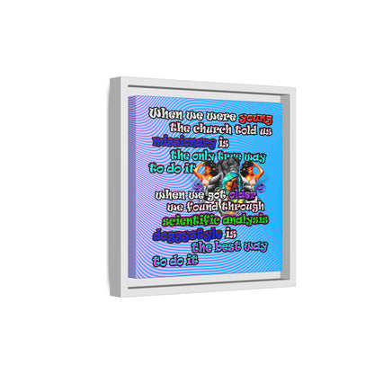 doggystyle - framed canvas art (light blue-purple wave)