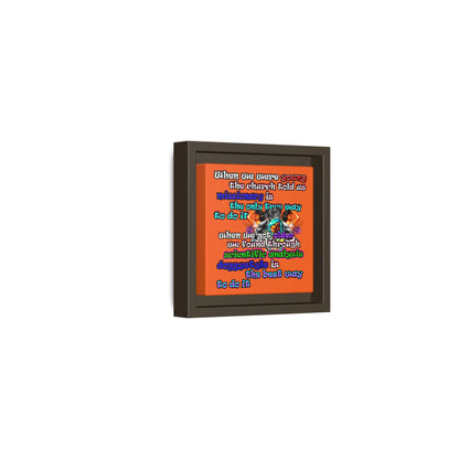 doggystyle - framed canvas art (orange)