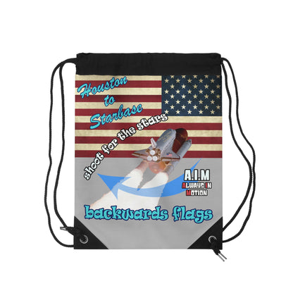 shoot for the stars - Drawstring Bag (light grey)