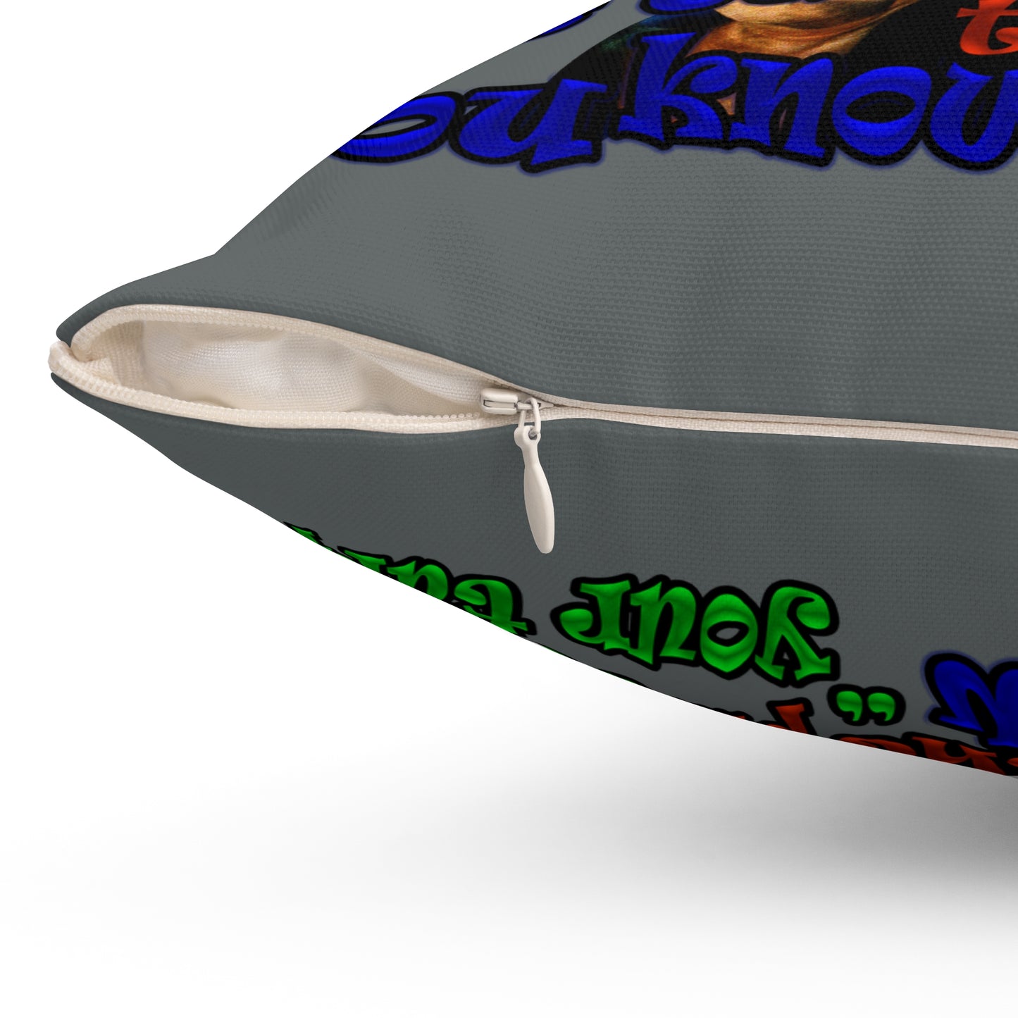 high noon - Spun Polyester Square Pillow - (dark grey)