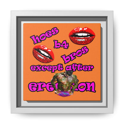 hoes b4 bros - framed canvas art (crusta)