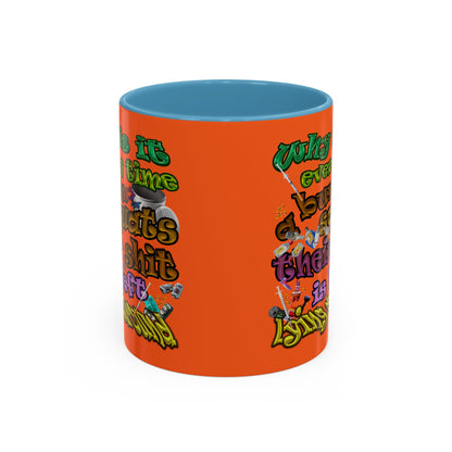 the bum's shit - Accent Mug (orange)