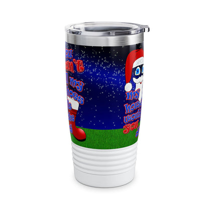 santa's shoes - Ringneck Tumbler, 20oz ('snoops' background)