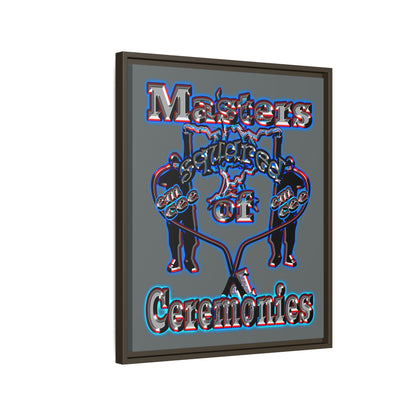 em cee squared - framed canvas art (dark grey)