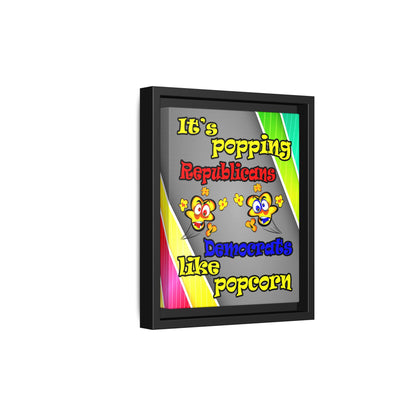 popping like popcorn - framed canvas art (rainbow split)