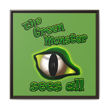 green monster - framed canvas art (green)