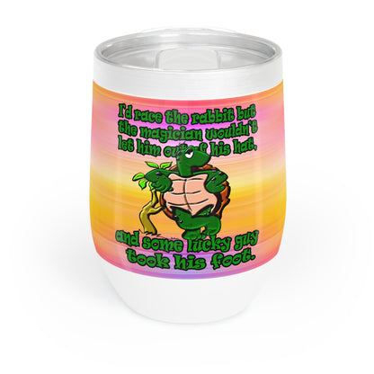 turtle race - Chill Wine Tumbler (color blur)