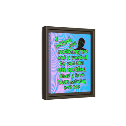 noticed you noticing - framed canvas art (light blue-purple wave)
