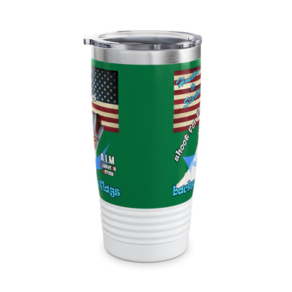 shoot for the stars - Ringneck Tumbler, 20oz (dark green)
