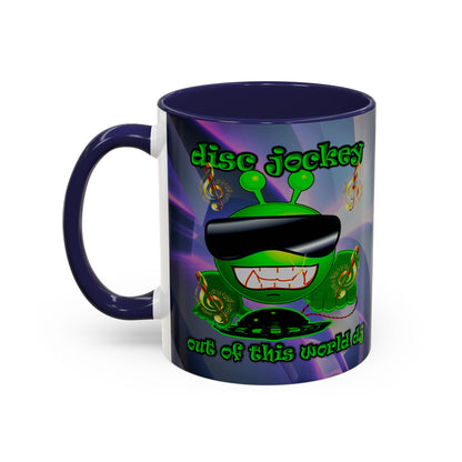 disc jockey - Accent Mug (grey-pink wave)