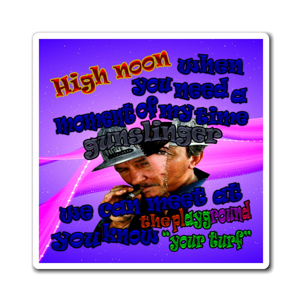 high noon - Magnets - (purple-pink wave)