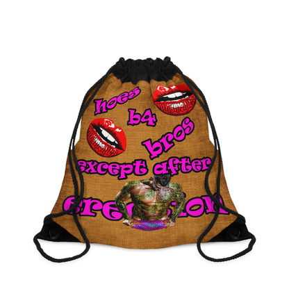 hoes b4 bros - Drawstring Bag (dichromatic brown papyrus)
