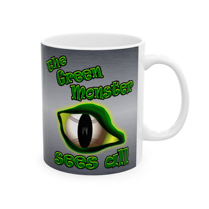 green monster - White Mug (brushed nickel)