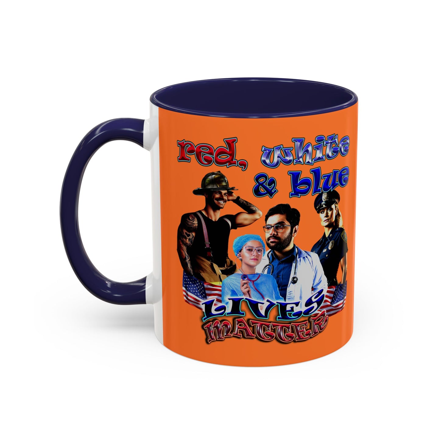 rw&b lives matter - Accent Mug (crusta)