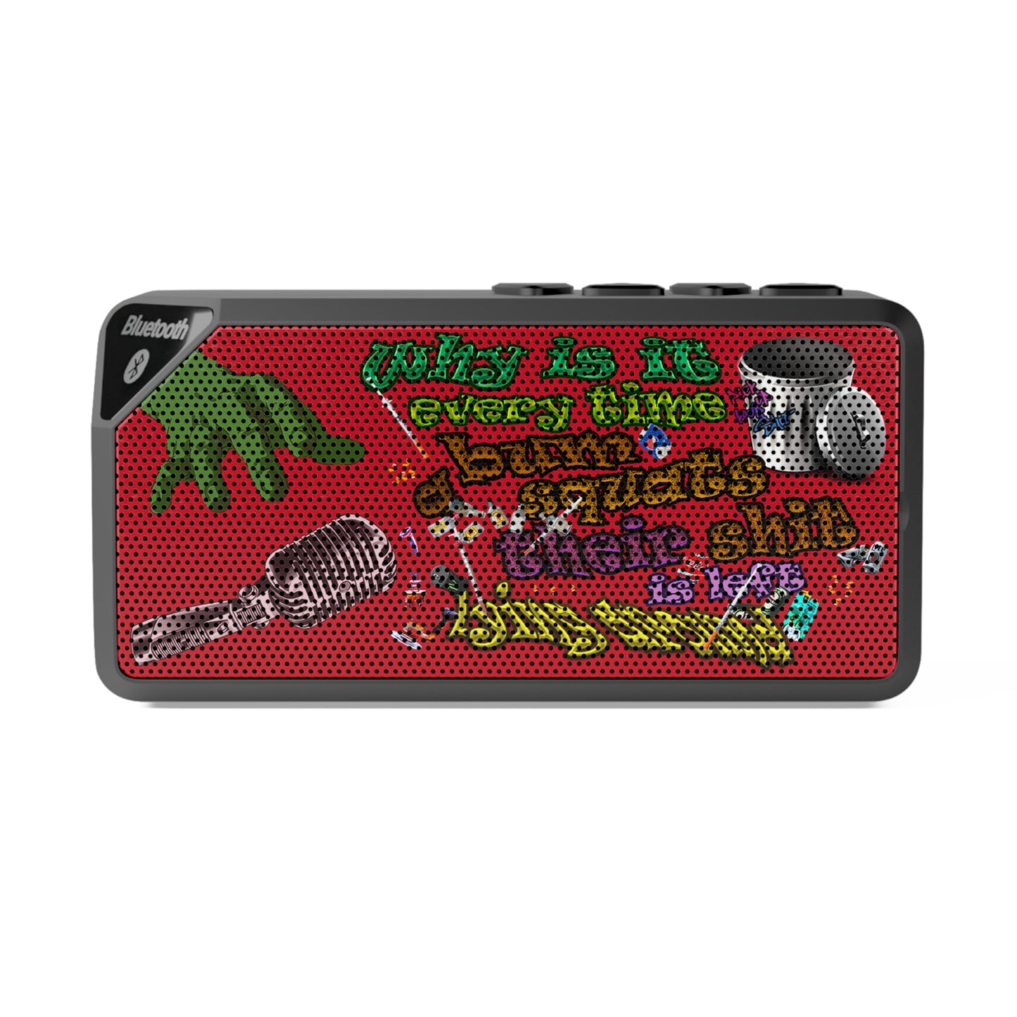 the bum's shit - Jabba Bluetooth Speaker (dark red)