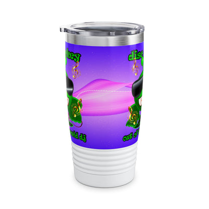 disc jockey - Ringneck Tumbler, 20oz (purple-pink wave)