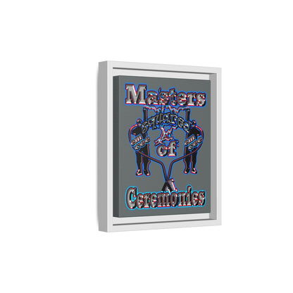 em cee squared - framed canvas art (dark grey)