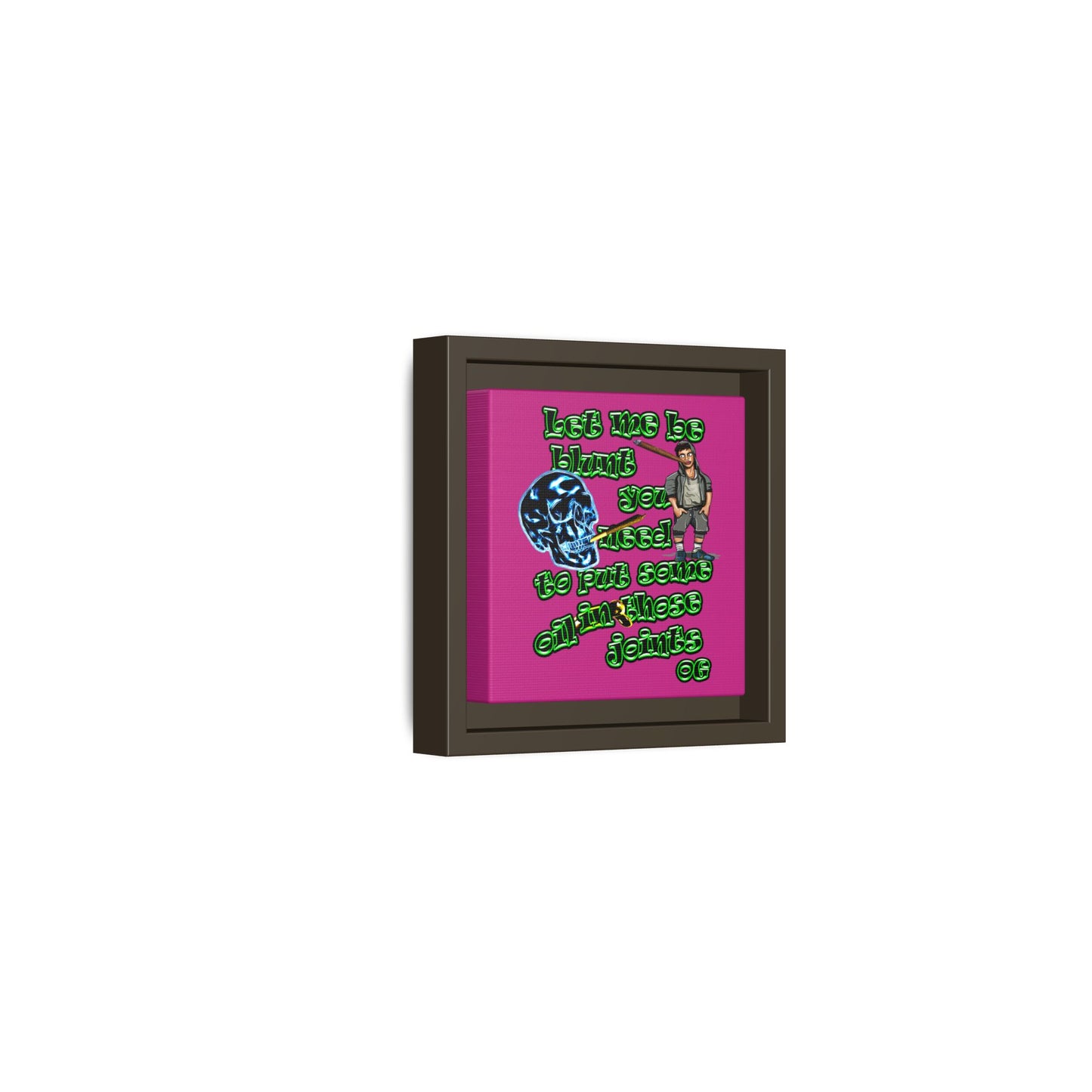 og - framed canvas art (pink)