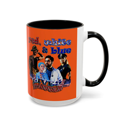 rw&b lives matter - Accent Mug (orange)
