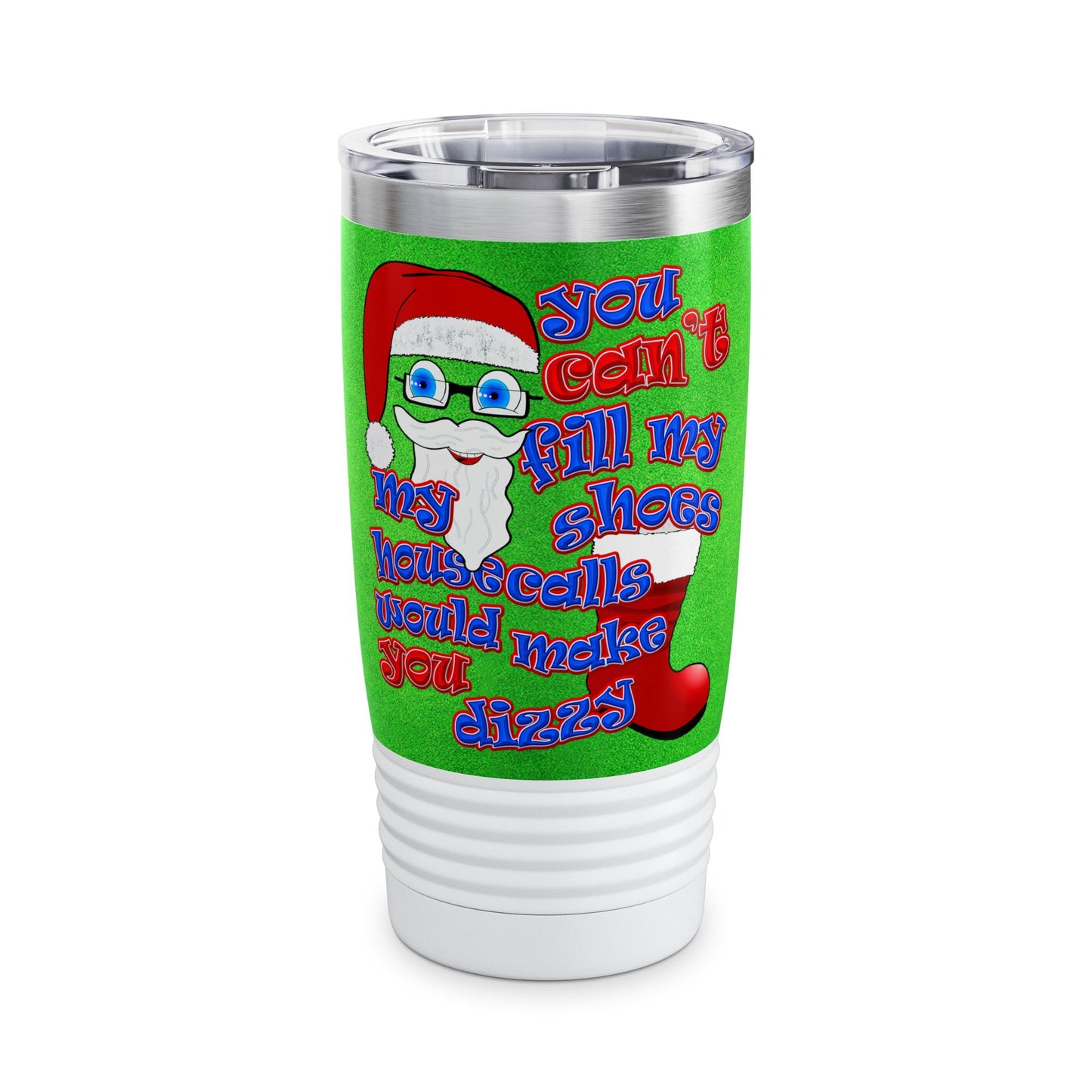 santa's shoes - Ringneck Tumbler, 20oz (green turf)