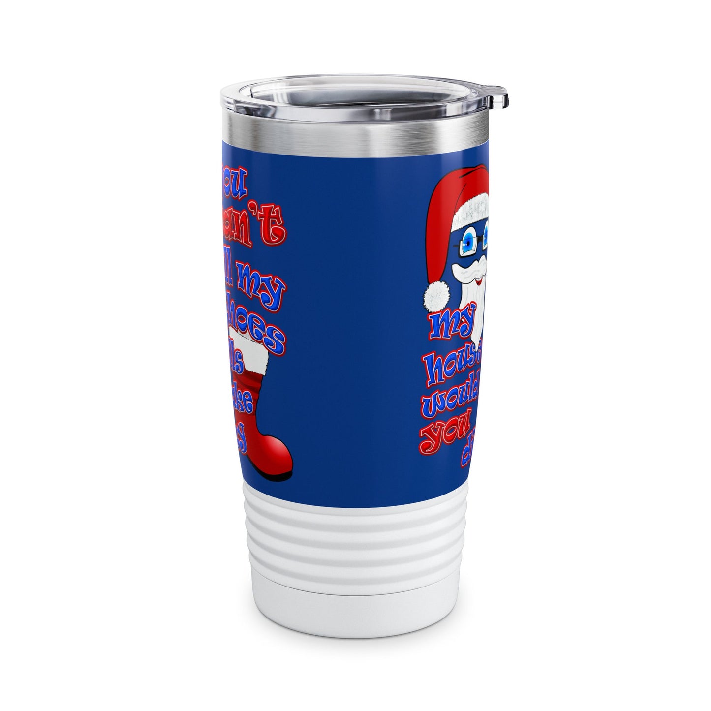 santa's shoes - Ringneck Tumbler, 20oz (dark blue)