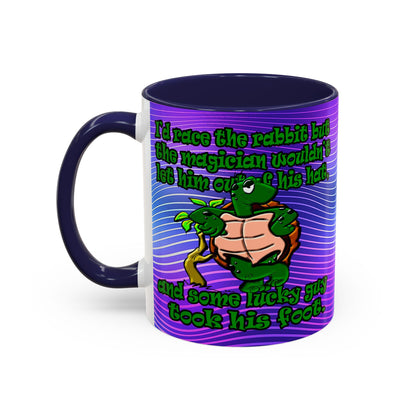 turtle race - Accent Mug (purple wave)