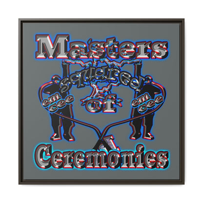 em cee squared - framed canvas art (dark grey)