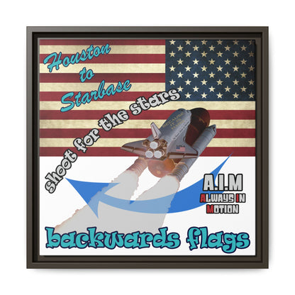 shoot for the stars - framed canvas art (white)