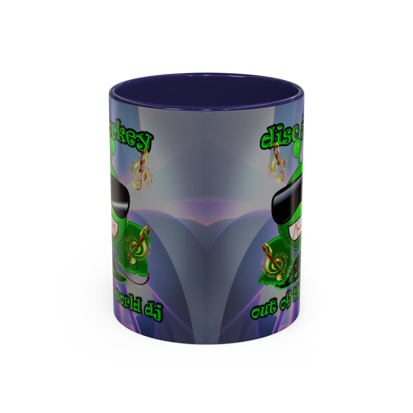 disc jockey - Accent Mug (grey-pink wave)