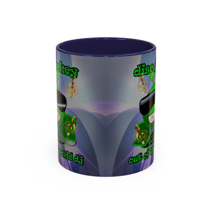 disc jockey - Accent Mug (grey-pink wave)