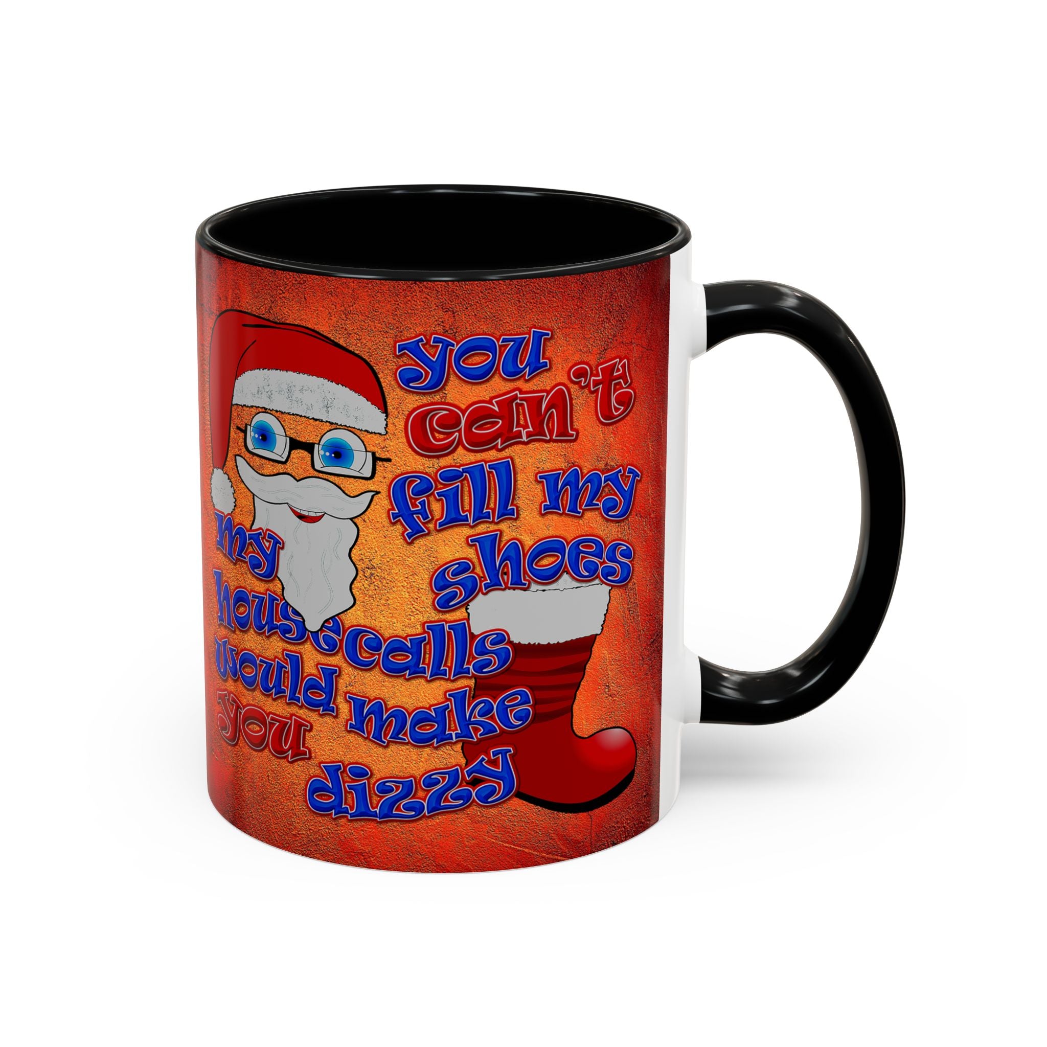 santa's shoes - Accent Mug (burnt orange)