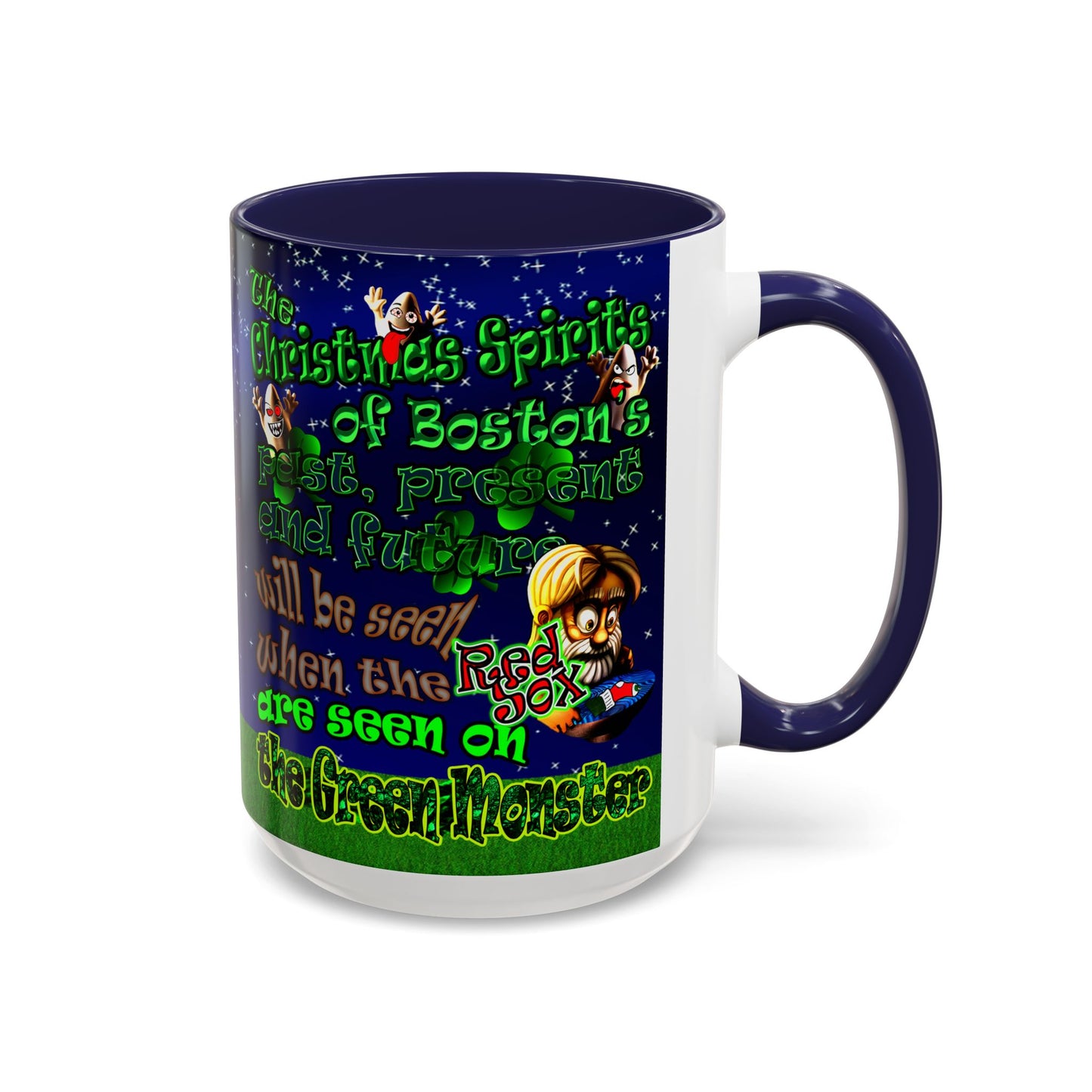 christmas spirits of boston - Accent Mug ('snoops' background)