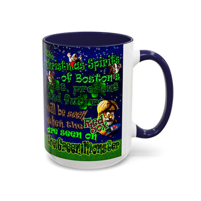 christmas spirits of boston - Accent Mug ('snoops' background)