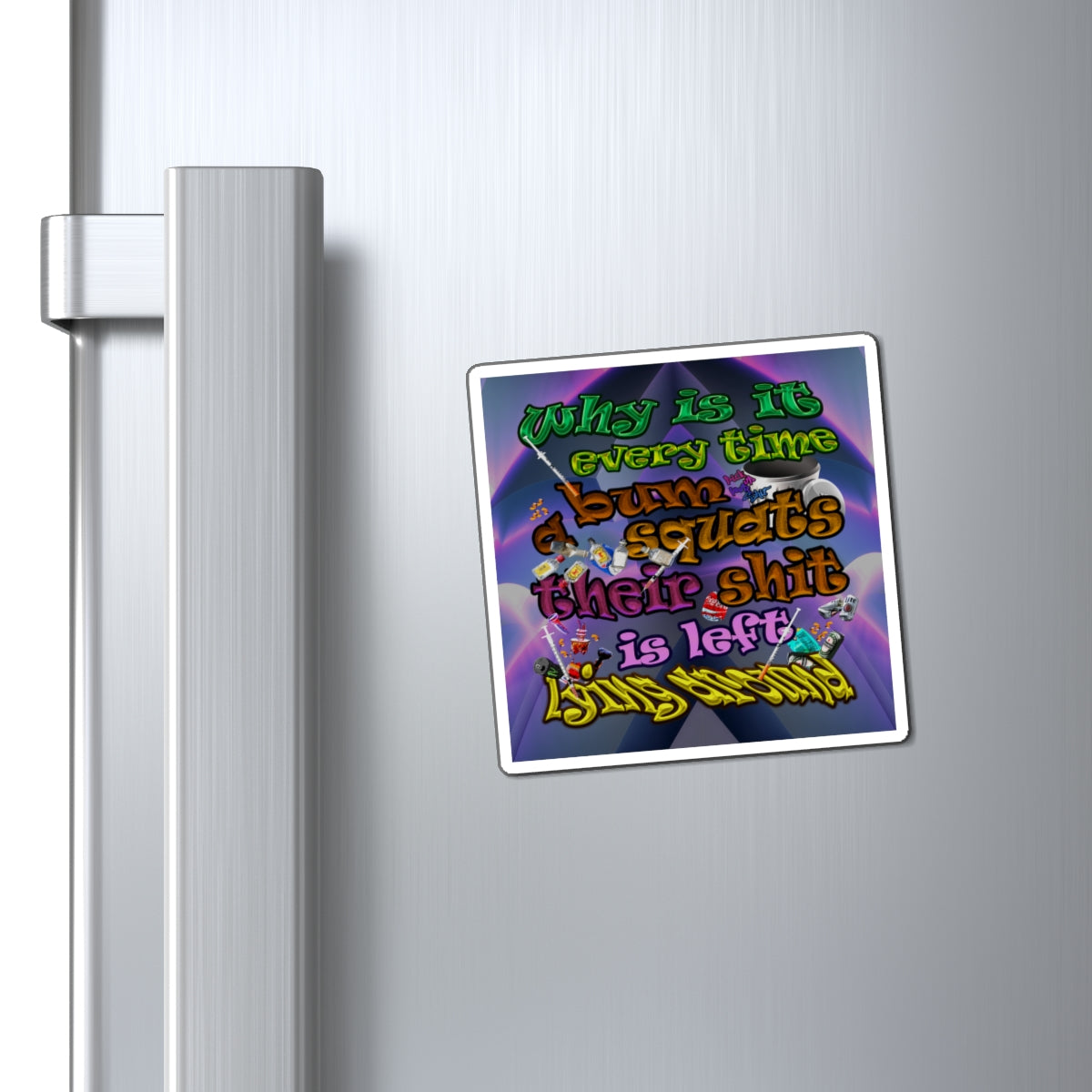 the bum's shit - Magnets - (grey-pink wave)