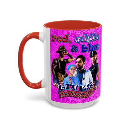 rw&b lives matter - Accent Mug (pink swirl)