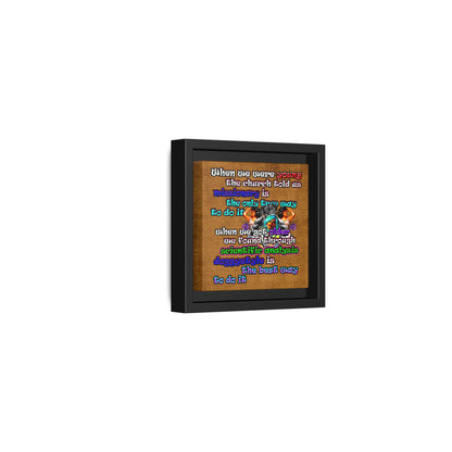 doggystyle - framed canvas art (brown papyrus)